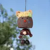 Cascabel de cáscara de fruta de campana de agua natural muñeco de cabeza grande colgante DIY hecho a mano para aliviar el estrés curativo cascabel de cáscara de fruta decoración colgante terminada
