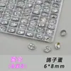 Ovos de pombo K9 de alta qualidade 6*8mm corte ninho de pássaro grandes decorações de diamante brilhante de alta transparência com base pontiaguda para nail art