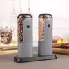 Molino de Pimienta Recargable Eléctrico Molinillo de Sal Rosa Pimienta Semilla de Lino Molinillo de Pimienta Pequeño para el Hogar con Base