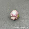 Novo Anel de Pérola Mabe de Águas Profundas Naturais, Anel de Moda Personalizado, Anel de Diamante de Joalheria Medieval de Nicho