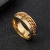 Anillo de moda para hombre de acero inoxidable simple, anillo para hombre giratorio de acero de titanio, abridor de botellas de cerveza, anillo de cadena, personalidad, pulsera negra para hombre