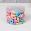 100 piezas en caja que no lastiman el cabello Cuerda para el cabello colorida para niños Banda para el cabello sin costuras Anillo de toalla Banda de goma de alta elasticidad Accesorios para el cabello femeninos