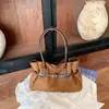 Bolso de axila con hebilla de cinturón retro de gamuza estilo coreano, bolso de mano tote casual versátil de gran capacidad para mujer de otoño