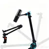 Soporte de Brazo de Micrófono Ajustable 335x315mm Plegable con Base de Abrazadera en C Giratorio 360 para Gaming Grabación de Podcast
