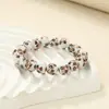 Pulsera de Cerámica de Porcelana Azul y Blanca de Venta Caliente Transfronteriza Diy, Pulsera Trenzada Estilo Chino de Gama Alta, Pulsera Versátil y que No se Desvanece