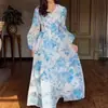 Vestido Largo de Vacaciones de Verano 2027 Nuevo Transfronterizo Europeo y Americano Amazon Cintura Alta Elegante Estilo Francés Delgado Acampanado