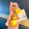 Chaveiro Criativo de Pato Torto Fofo, Acessório de Cabeça, Boneca, Pequeno Pingente, Desenho Animado Fofo, Pingente para Chaveiro de Carro, Mochila Escolar