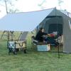 Tienda de Campaña para Exterior Mountain Wolf Flow Sands 5-6 Personas Camping Juego Completo Portátil Impermeable Protector Solar Suministro Original