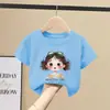Camiseta de Manga Corta para Niñas 2026 Nueva Moda de Verano Top Elegante para Niños y Niñas Mayores Camiseta de Verano de Media Manga