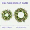 1 Pieza Corona de Flores Artificiales Rústica de Granja, Corona de Primavera Verano Colorida para Decoración de Puerta Principal, Corona Floral Realista para Pascua, Día de San Valentín, Boda, Fiesta, Jardín, Pared, Ventana