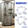 Mampara de Vidrio Templado Integrada para Ducha Puerta Corredera Baño Higiene Ducha Corredera Arco Redondo Nuevo