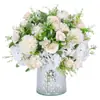 Flor artificial buquê falso produto acabado de alta qualidade 7 cabeças estilo europeu flor de peônia brilhante decoração de casa casamento DIY flor artificial