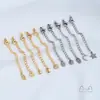 Acero de Titanio Antidesvanecimiento Superficie Lisa Forma de Corazón Estrella de Cinco Puntas Ovalada Gota de Agua Cierre de Langosta Cadena de Extensión Accesorios de Joyería Hechos a Mano para Bricolaje