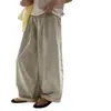 Novas Calças de Verão Finas de Perna Larga com Renda para Meninas, Calças Harem de Toque Gelado de Secagem Rápida, Calças Cropped Casuais para Crianças Maiores