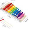 Comercio electrónico transfronterizo educación temprana infantil inspirada en la percepción musical piano de percusión manual para niños piano de percusión en madera materiales didácticos iluminación