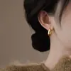 Escamas Doradas Brillantes, Pendientes de Gota de Agua Dorada como el Hielo, Diseño Único de Nicho, Accesorios Metálicos de Moda de Gama Alta