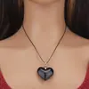 Collar de cuerda de cera con forma de corazón de color rojo esmaltado, estilo francés, estilo frío, nicho, joyería transfronteriza europea y americana