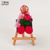 Llavero de Cáscara de Caqui Tejido a Crochet de Lana Genuina para Llavero de Coche, Bolso de Pareja Femenina, Lindo Colgante de Peluche de Caqui, Pequeño Regalo