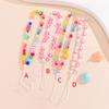 Cadena para teléfono móvil de cinco estrellas con forma de corazón de acrílico colorido, cordón antipérdida corto a la moda para llaves de mujer. Fabricantes de cordones.