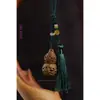 Sachet de madera de sándalo verde hueco, bola de incienso, pastilla de incienso, estilo retro, colgante para coche, colgante para teléfono móvil, accesorios de transporte para mochila de mujer
