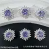 Pulsera Brazalete Collar Joyería de Copo de Nieve con Cierre de Cuentas DIY Corte Rosa Milenio Zirconia