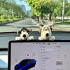 Muñeco de peluche con forma de perro para exhibición en coche, decoración para el hogar, la oficina, la pantalla de la computadora, decoración creativa para cumpleaños