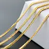 Joias de Prata Nafuge Atacado Colar de Prata 925 Esterlina Corrente Fina Galvanizada Prata Colar Feminino Galvanizado Ouro Prata
