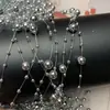 3+8 hilo de pesca de perlas de imitación hilo continuo color de cuenta cadena de borlas DIY accesorios para el cabello de novia cadena de cuentas para sostener flores material