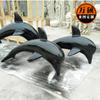 Escultura de golfinho animal em fibra de vidro Escultura de beleza temática do Parque Aquático Mundo Oceânico para decoração de aquário