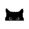 Gato preto engraçado de desenho animado espreitando adesivos para carro adesivos para carro moto elétrica computador adesivos fofos adesivos à prova d'água para carroceria