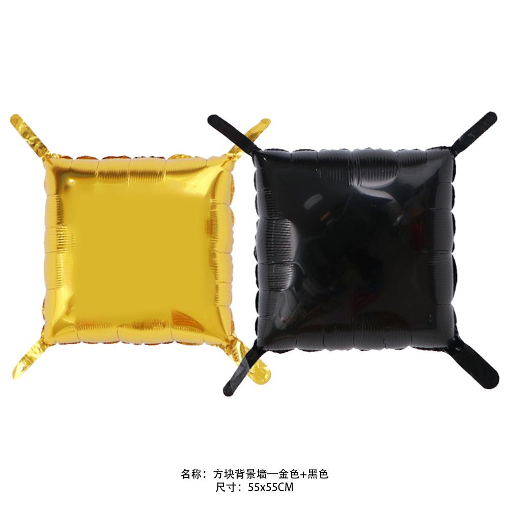 方块背景墙—金色+黑色