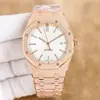 Reloj Ap15400 Frost Gold Serie Royal Oak Esfera Octogonal Mecánico Totalmente Automático Correa de Acero 316L