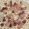 Flor de Encía Roja Natural Flor de Encía Amarilla Azúcar Cuadrado Pequeño de Cristal Hilo de Mano DIY Accesorios Pequeños Enlace de Producto Único