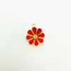 Accesorios de Aleación para Goteo de Aceite Pulsera DIY Collar Colgante Pequeña Flor de Margarita Pétalos de Crisantemo Blanco Joyería Pendientes
