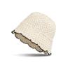 Sombrero de Paja para Mujer, Protección Solar, Sombrero de Sol para Playa, Diseño Tejido Hueco Transpirable, Hace que la Cara se Vea Más Pequeña, Sombrero de Cubo, Versátil