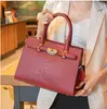 Bolsa Feminina de Couro Genuíno 2026 Novo Modelo Luxo Leve Francês Padrão Crocodilo Bolsa Kelly Platina Elegante Versátil Tote de Grande Capacidade
