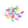 Acrílico Cor de Primavera Laço Buraco Grande Coração de Pêssego Garra de Gato Contas Soltas Pulseira DIY Infantil Corrente de Celular Acessórios de Joia