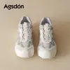 Zapatillas Deportivas Aogushi Deng de Suela Gruesa para Mujer 2026 Nuevo Retro Malla Suela Suave Cómodas para los Pies Senderismo al Aire Libre Zapatos de Papá
