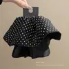 Presilha de Cabelo Estilo Saia de Bolinhas para Mulheres, Presilha para Rabo de Cavalo Meio Preso, Acessório de Cabelo Elegante e Sofisticado Presilha Tubarão