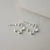 Pendientes de Flor de Línea Sólida con Diseño de Nicho Estilo Coreano, Versátiles, Simples, Retro y de Moda