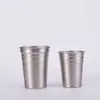Taza de cerveza de acero inoxidable para exteriores, taza de cerveza portátil de una sola capa con borde enrollado para acampar, adecuada para barbacoas, picnics y fiestas; duradero y resistente a la rotura