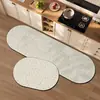 Alfombrillas de Piso de Barro Diatómico Suaves y Simples Coreanas para el Hogar Alfombrillas de Piso de Cocina Fáciles de Cuidar Absorbentes de Agua y Antideslizantes Juego de Dos Piezas Alfombrillas para Pies de Color Puro