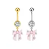 Gabe Moda Transfronteriza Europea y Americana Anillo para Ombligo de Acero Inoxidable Estrella Lazo Garra de Gato Joyería Accesorios para Piercings