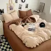 Nuevo Conjunto de Cuatro Piezas para Dormir de Algodón Lavado para Bebés y Madres Conjunto de Tres Piezas para Dormitorio de Estudiantes Color Sólido Sábana Funda de Edredón en