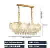 Luminária de Sala de Estar de Luxo Leve Minimalista Moderna, Luminária de Sala de Jantar, Luminária de Quarto, Lustre de Cristal Folha de Luxo Quente e Elegante