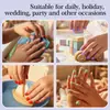 Uñas Postizas Opacas Esmeriladas Populares de Amazon para Niños, Uñas Portátiles en Colores Sólidos y Múltiples Colores, Piezas de Uñas en Diferentes Tamaños