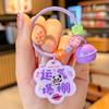 Flor Acrílico Placa Doble Cara Llavero Creativo Pintura Horneada Fruta Homófona Inspiracional Hecho a Mano DIY Accesorios Colgante
