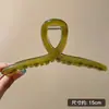 Presilha de garra super grande em formato de coração doce de 15cm para mulheres, elegante presilha tubarão para a parte de trás da cabeça, acessório de cabelo versátil para outono e inverno
