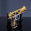 Dragón Dorado de Cinco Garras Negro Dorado Pistola de Juguete de Tiro Suave Águila de Arena de la Paz Elite Pistola de Juguete de Tiro Suave Completamente Metálica Pistola de Juguete de Anime para Niños