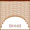Cortina de Porta Cabacinho de Madeira de Pêssego Cortina de Contas Cortina Pendurada de Porta a Porta Divisória de Banheiro Quarto Hall de Entrada Cortina Decorativa para Vão de Porta Sem Furo